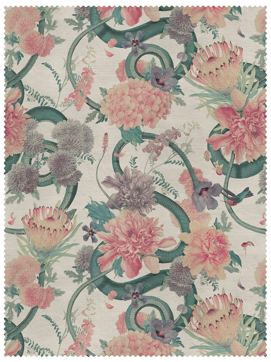 Forbidden Bloom 'Bone White' Linen Sample