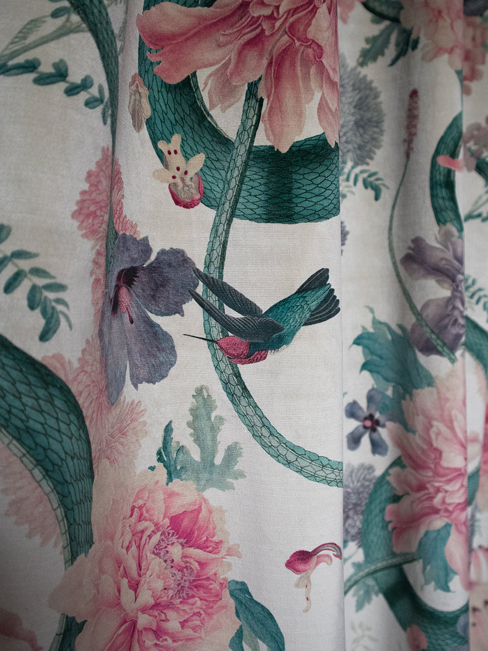 Forbidden Bloom 'Bone White' Recycled Velvet Sample