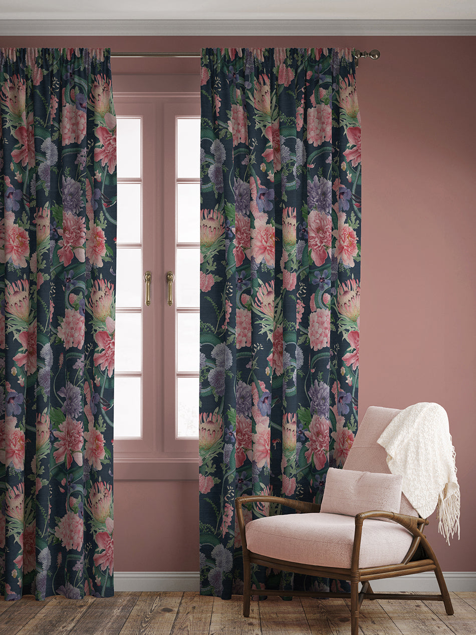 Forbidden Bloom 'Deep Blue' Linen