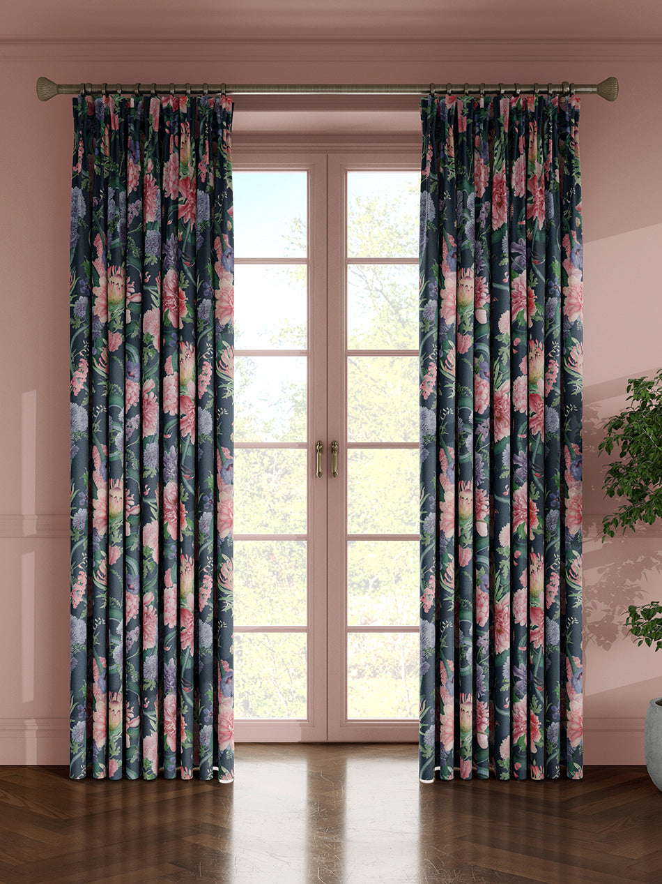 Forbidden Bloom 'Deep Blue' Recycled Velvet