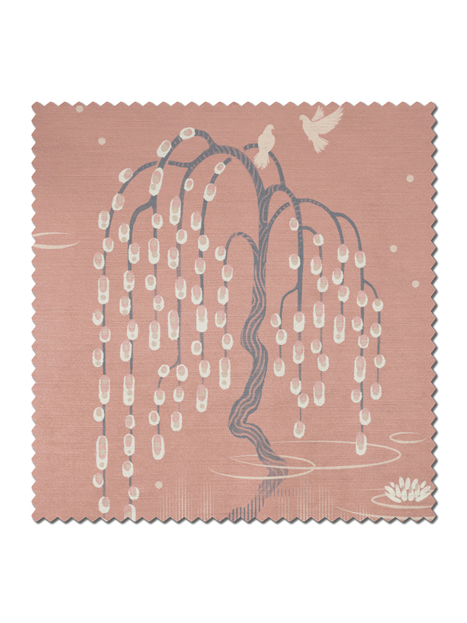 Kyoto Blossom 'Lotus Pink' Recycled Velvet