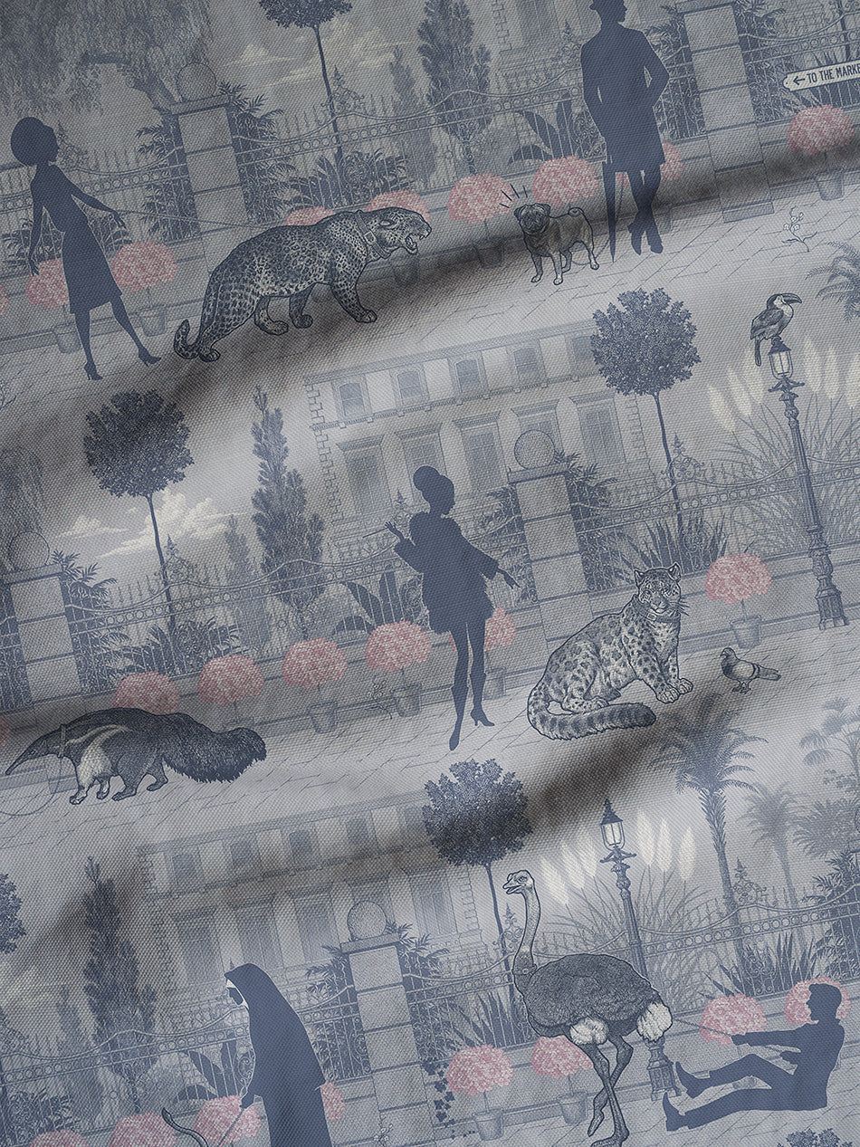 Portobello Parade 'Wild Violet' Linen Sample