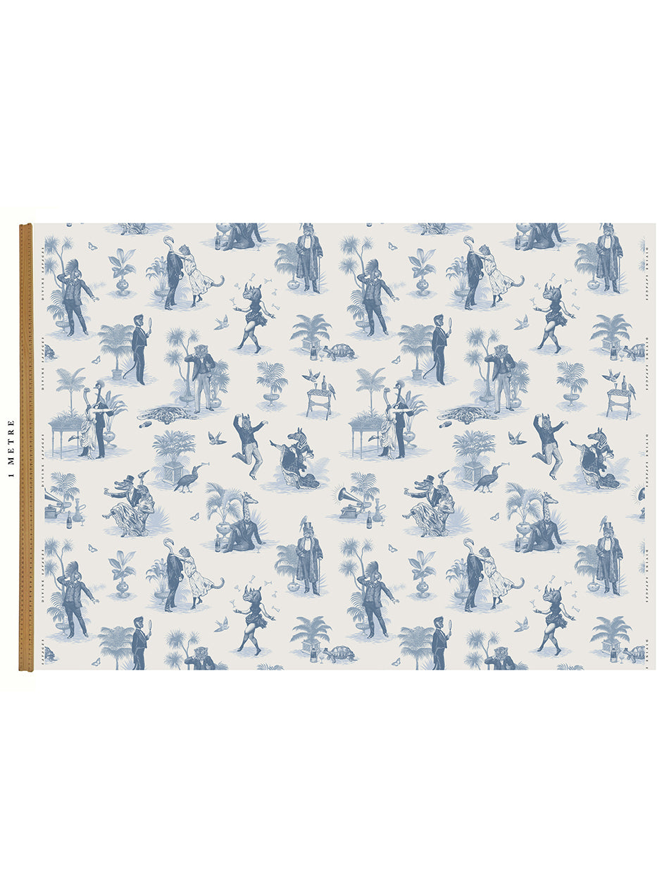 Safari Soirée 'Heron Blue' Recycled Velvet Sample
