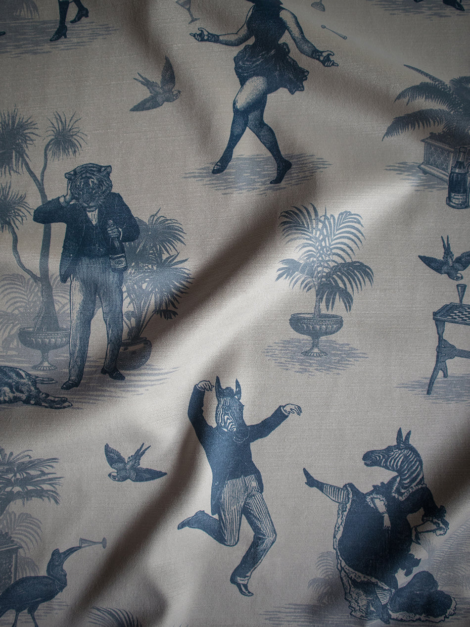 Safari Soirée 'Heron Blue' Recycled Velvet Sample