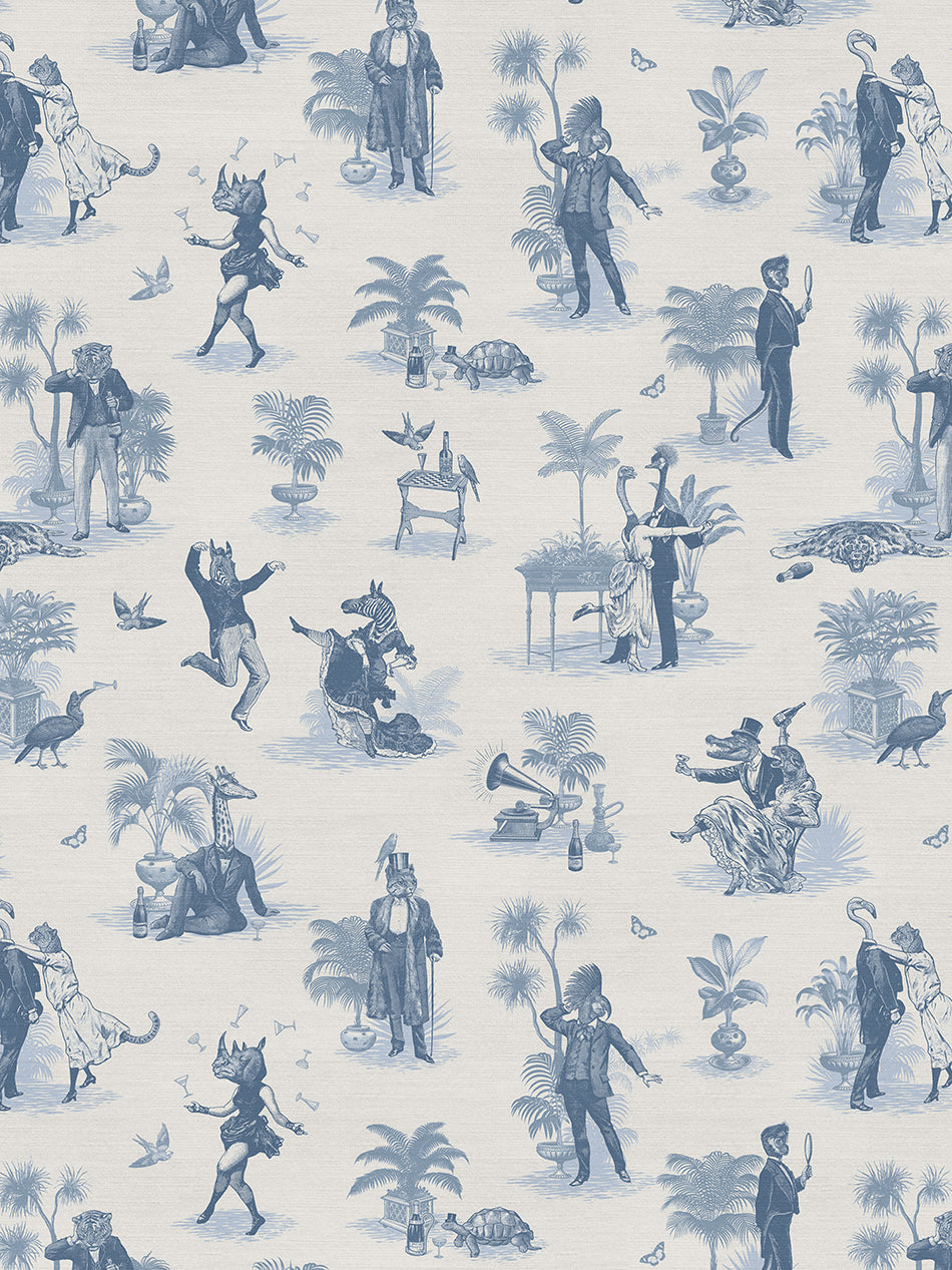 Safari Soirée 'Heron Blue' Recycled Velvet Sample