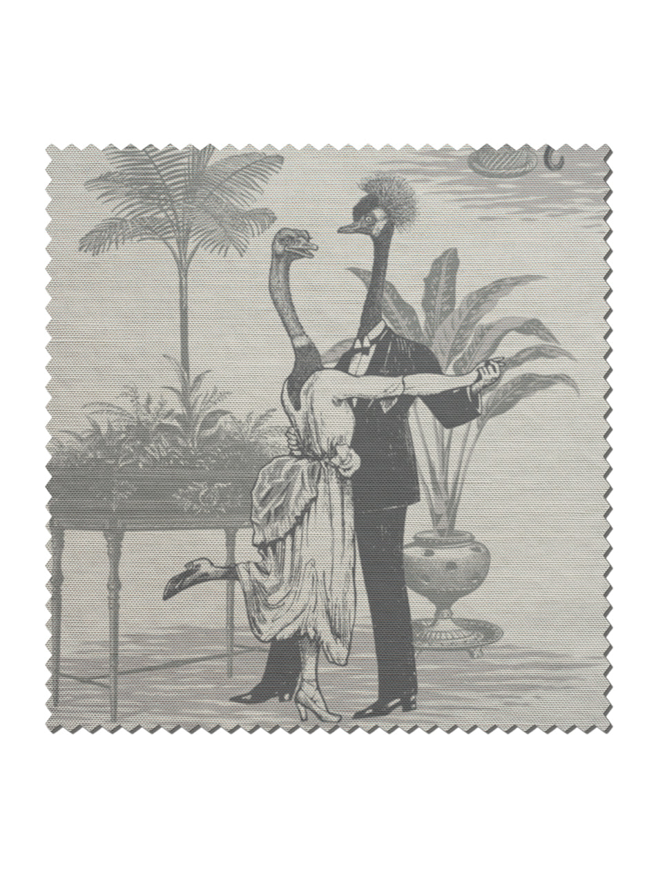 Safari Soirée 'Soft Charcoal' Linen Sample