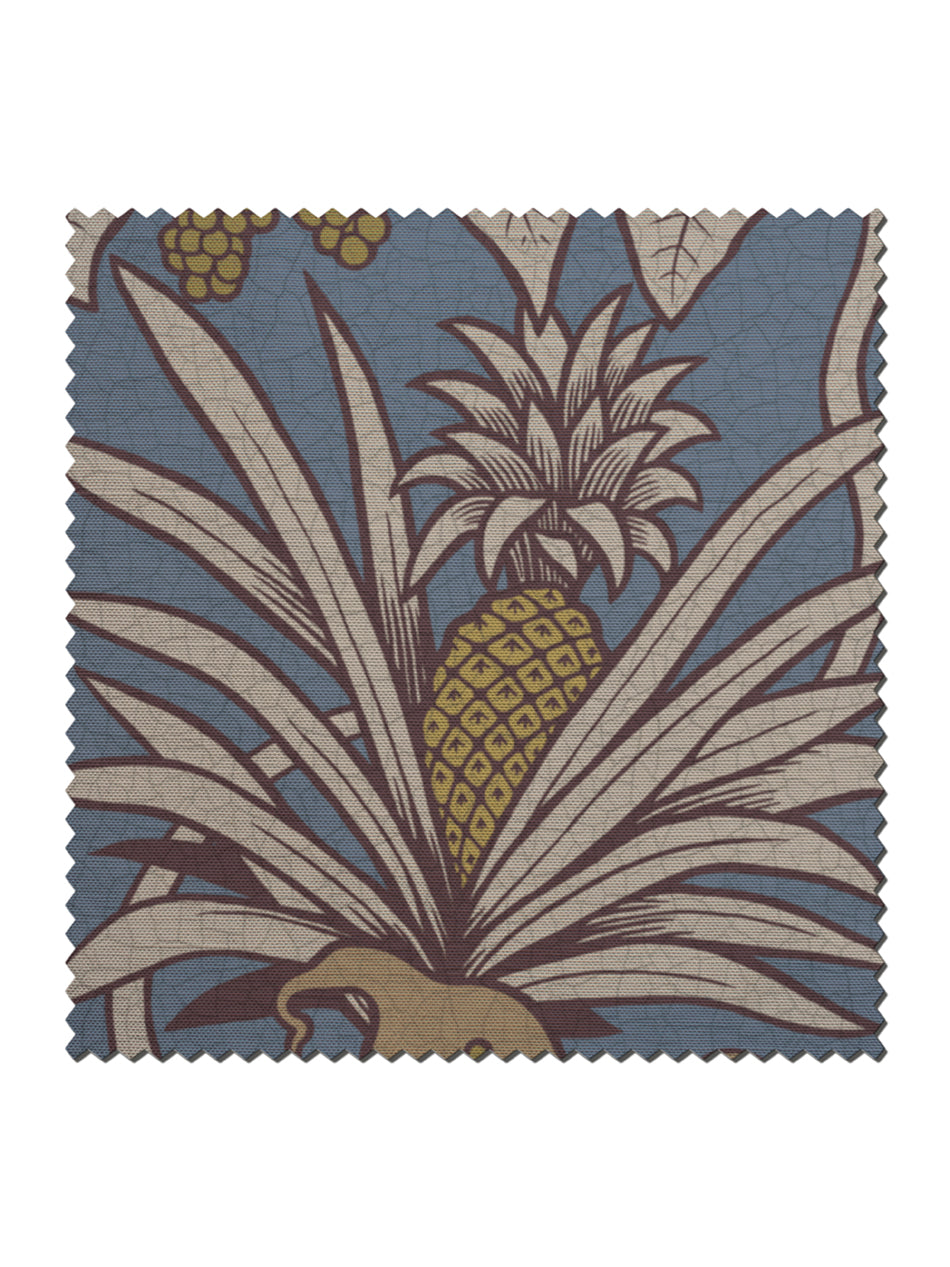 Botanize Heritage 'Whale Blue' Linen Sample