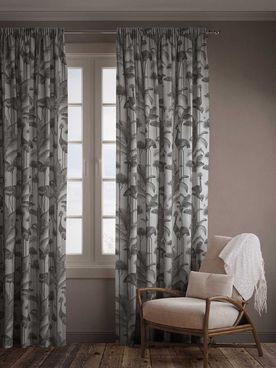 Crane Fonda 'Charcoal' Recycled Velvet Sample