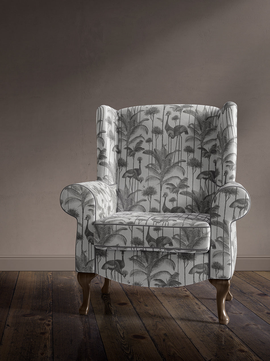 Crane Fonda 'Charcoal' Recycled Velvet Sample