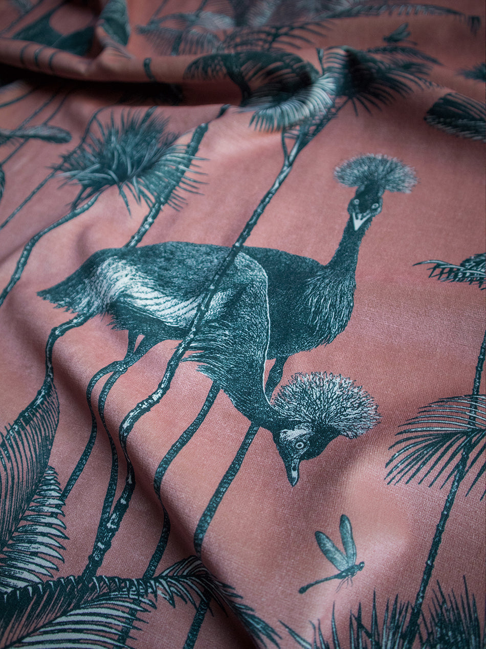 Crane Fonda 'Coral' Recycled Velvet