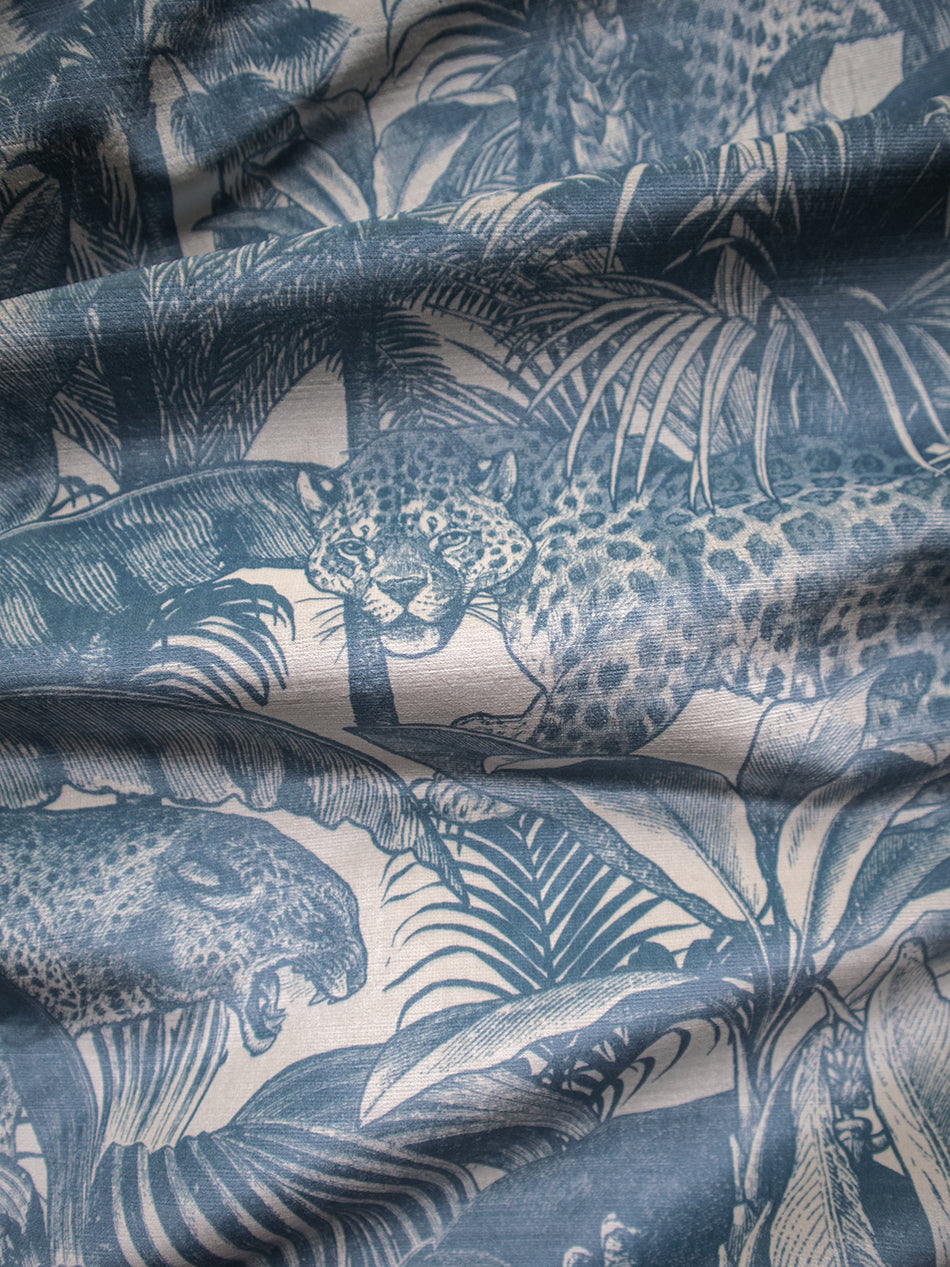 Faunacation 'Bombay Blue' Recycled Velvet Sample