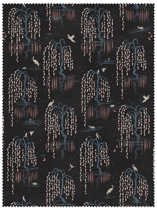 Kyoto Blossom 'Black Cherry' Linen