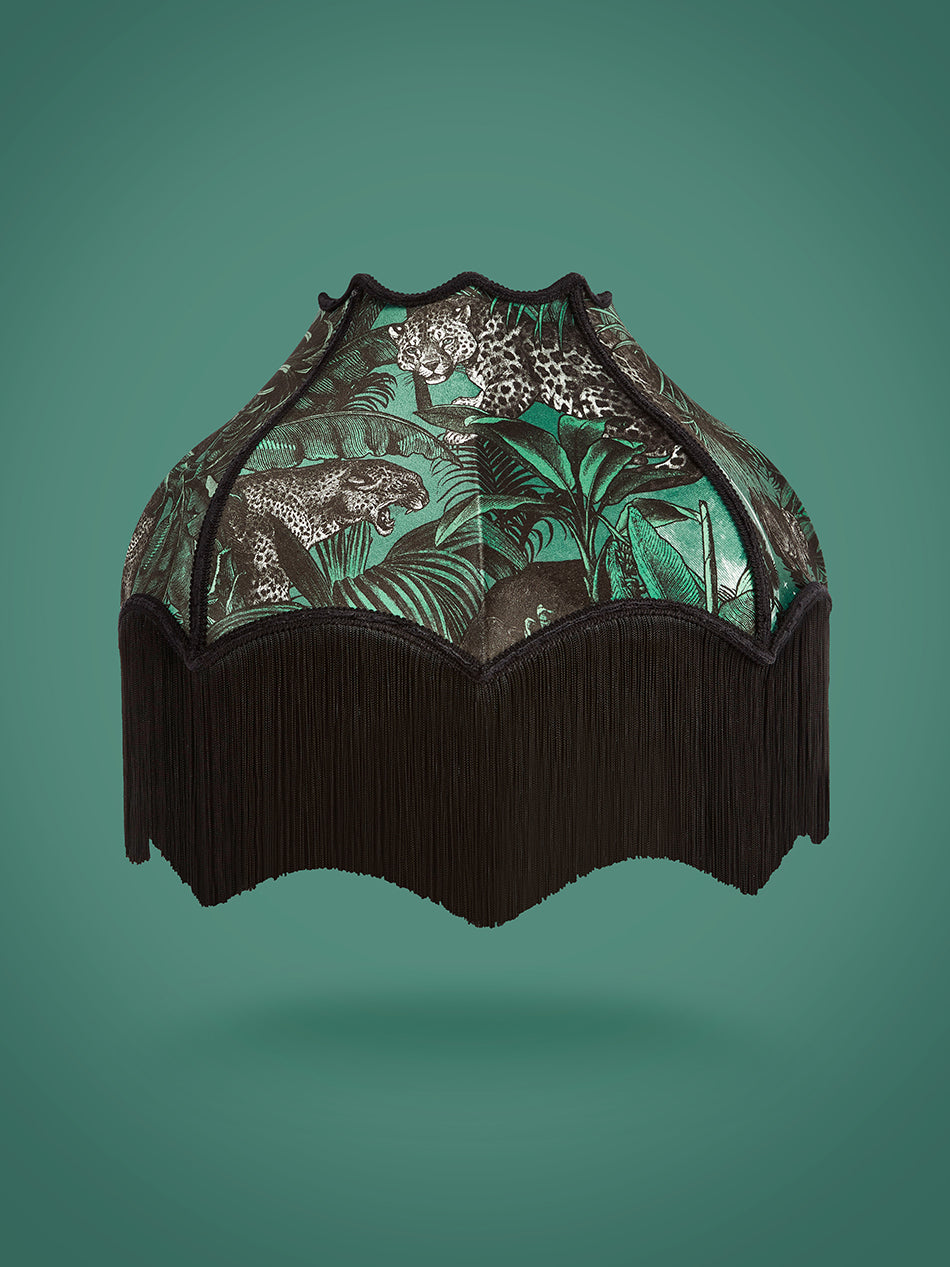 Jungle Faunacation Fringed Lampshade