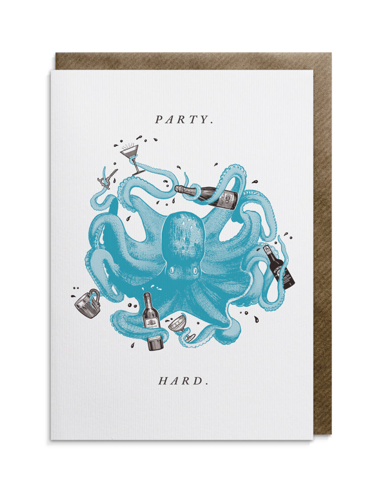 Party Hard Greeting Card