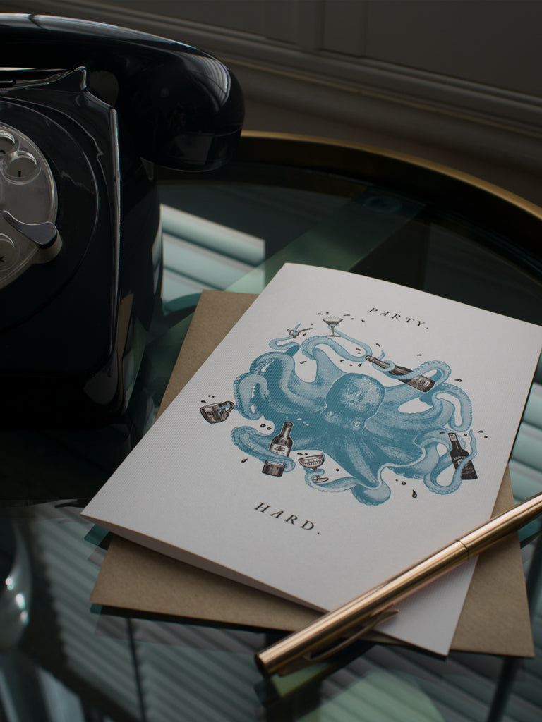 Party Hard Greeting Card