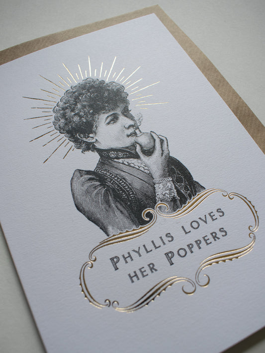 Poppers Phyllis Greeting Card
