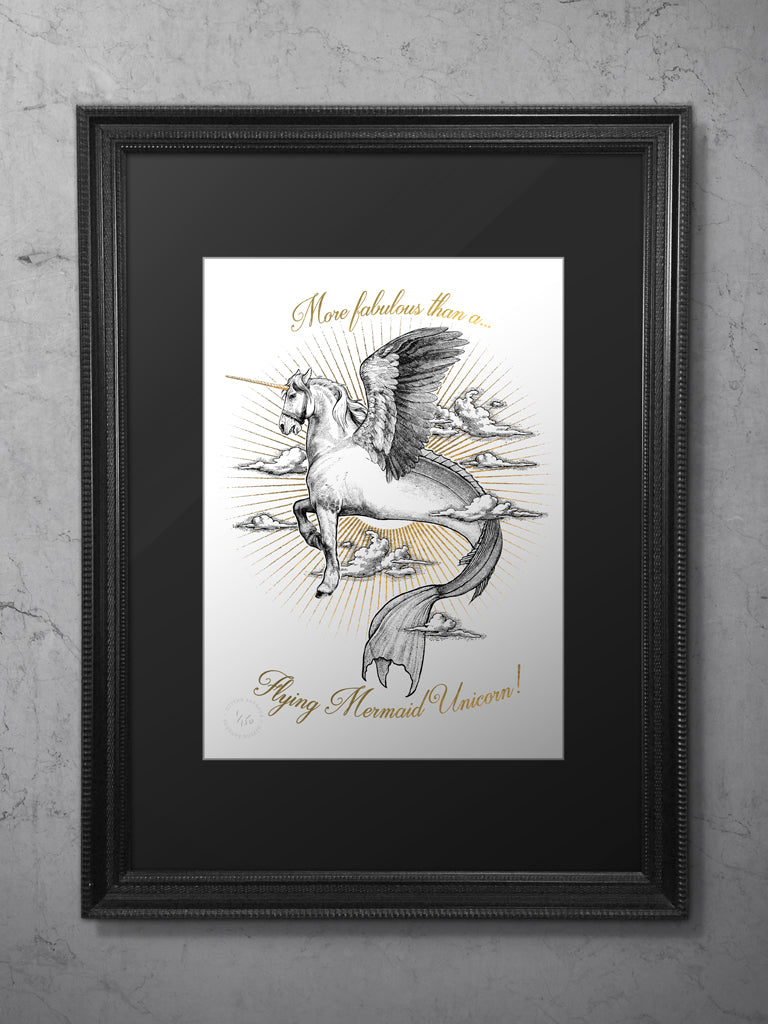 Fabulous Unicorn Mermaid Limited Edition Print