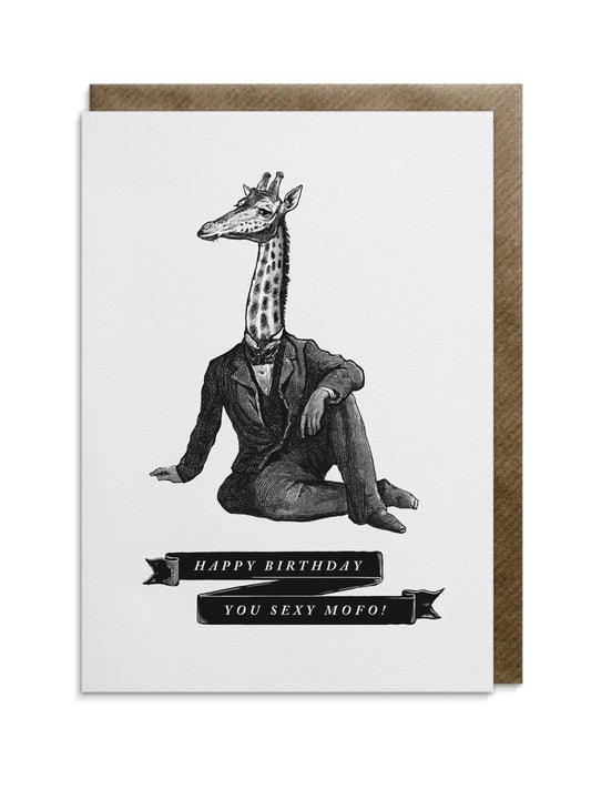 Birthday Giraffe Greeting Card