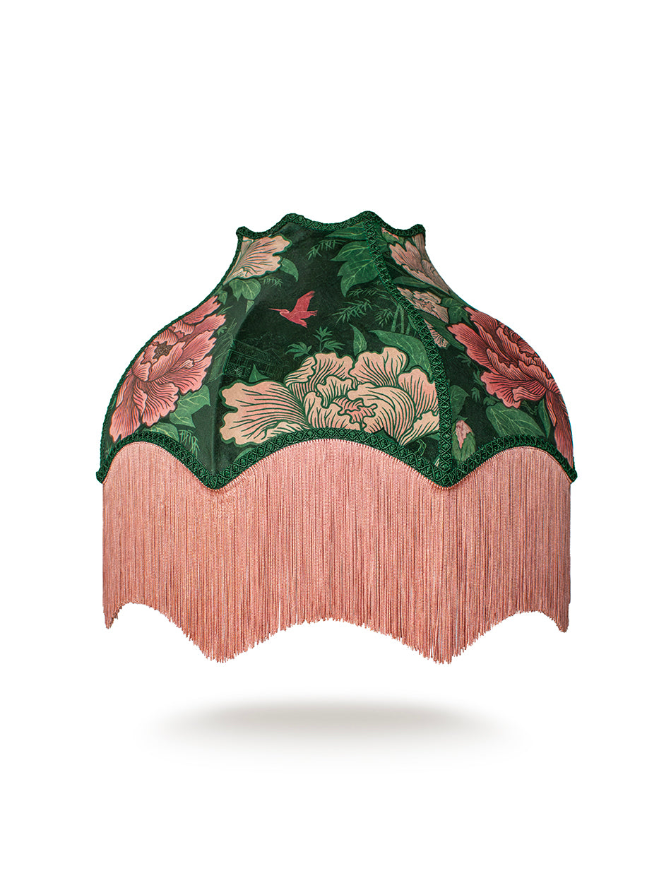 Bloomin' Marvellous 'Blush Green' Fringed Lampshade