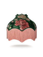 Load image into Gallery viewer, Bloomin&#39; Marvellous &#39;Blush Green&#39; Fringed Lampshade