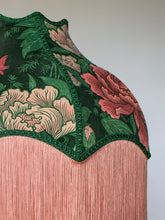 Load image into Gallery viewer, Bloomin&#39; Marvellous &#39;Blush Green&#39; Fringed Lampshade