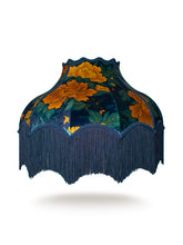 Load image into Gallery viewer, Bloomin&#39; Marvellous &#39;Midnight&#39; Fringed Lampshade