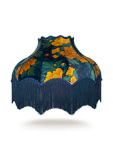 Load image into Gallery viewer, Bloomin&#39; Marvellous &#39;Midnight&#39; Fringed Lampshade