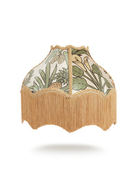 Botanize Heritage 'Palm Green' Fringed Lampshade