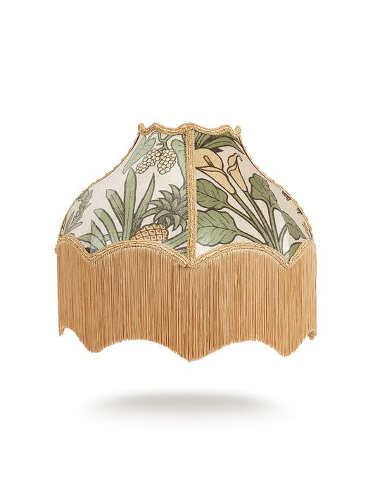Botanize Heritage 'Palm Green' Fringed Lampshade