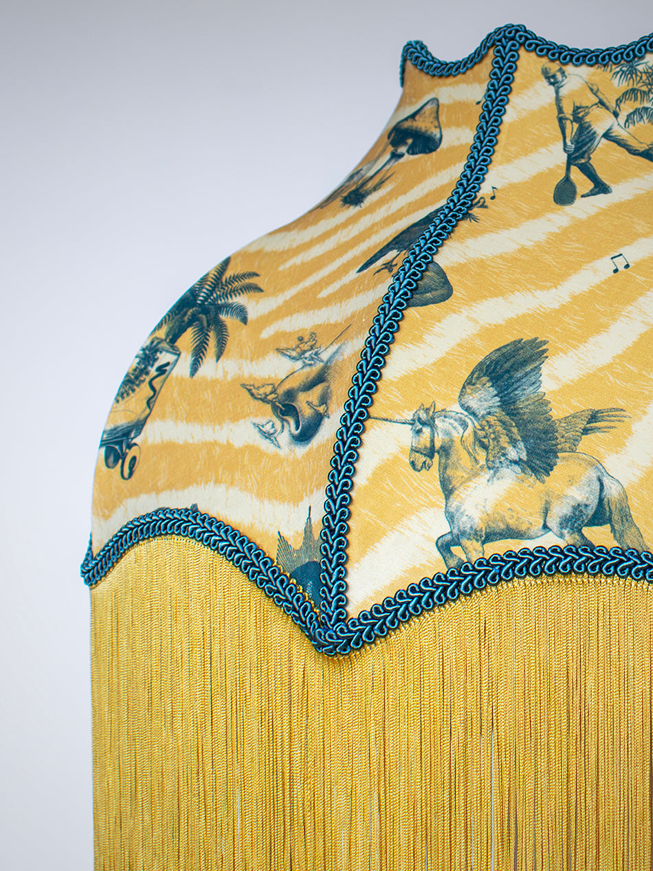 Club Tropikana Fringed Lampshade