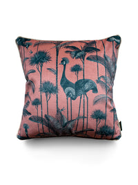 Crane Fonda 'Coral' Velvet Cushion