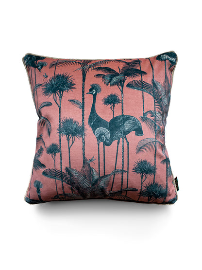 Crane Fonda 'Coral' Velvet Cushion