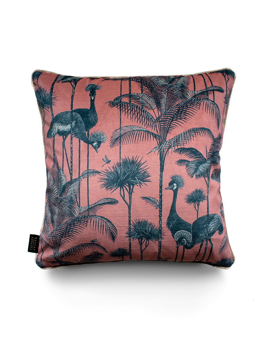 Coral 2024 velvet cushion