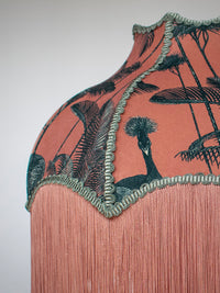 Crane Fonda 'Coral' Fringed Lampshade