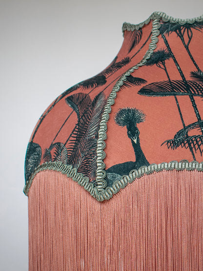 Crane Fonda 'Coral' Fringed Lampshade