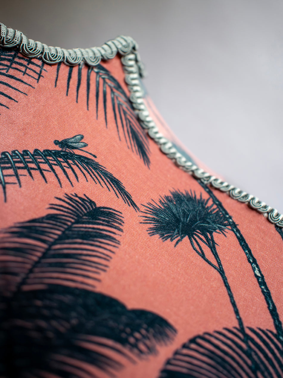 Crane Fonda 'Coral' Fringed Lampshade