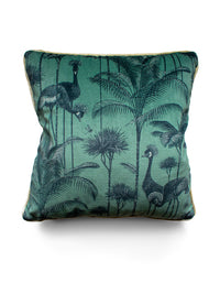 Crane Fonda 'Jade Green' Velvet Cushion