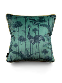 Crane Fonda 'Jade Green' Velvet Cushion