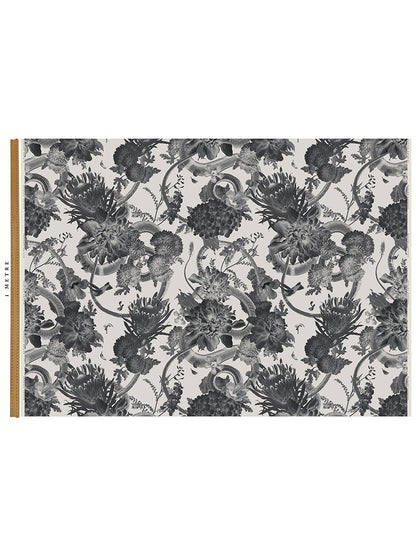 Forbidden Bloom 'Monochrome' Recycled Velvet Sample