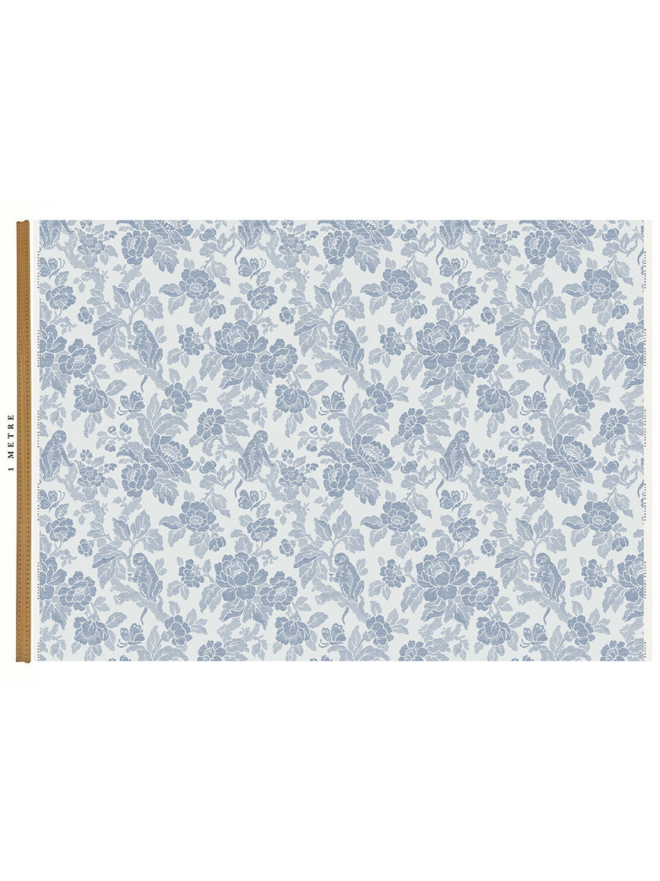 Drunken Monkey 'China Blue' Recycled Velvet Sample