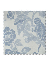 Load image into Gallery viewer, Drunken Monkey &#39;China Blue&#39; Recycled Velvet Sample