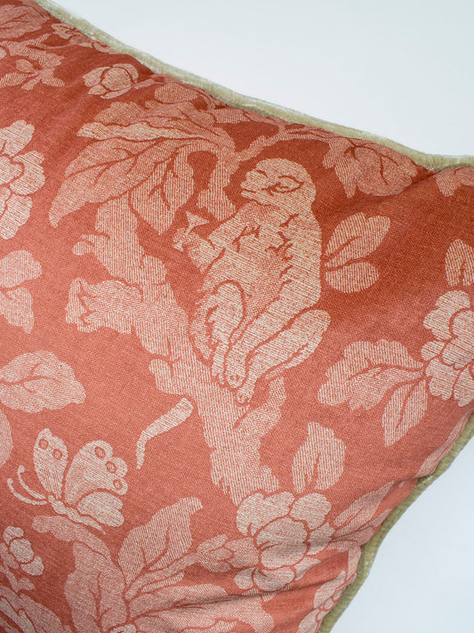 Drunken Monkey 'Melon' Velvet Cushion