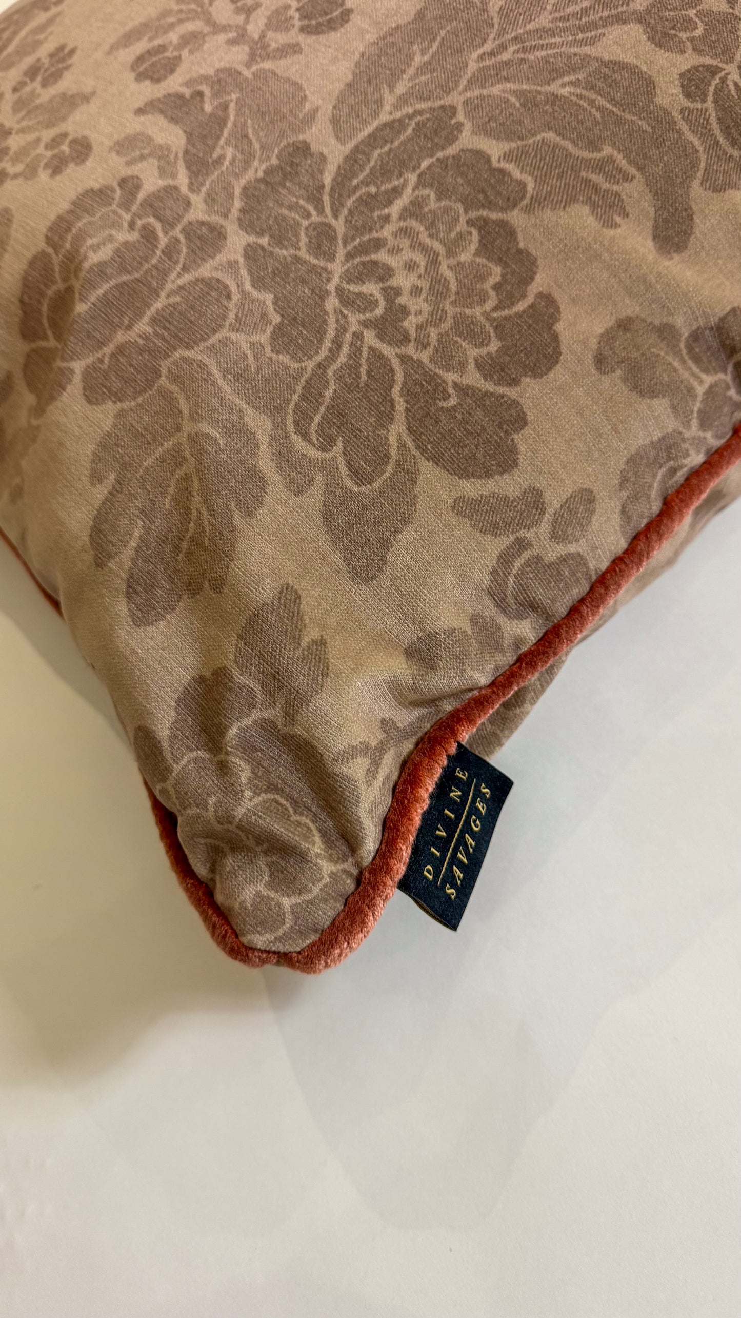 Sample Sale: Drunken Monkey Nut Blush City Velvet Cushion