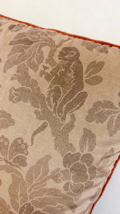 Sample Sale: Drunken Monkey Nut Blush City Velvet Cushion