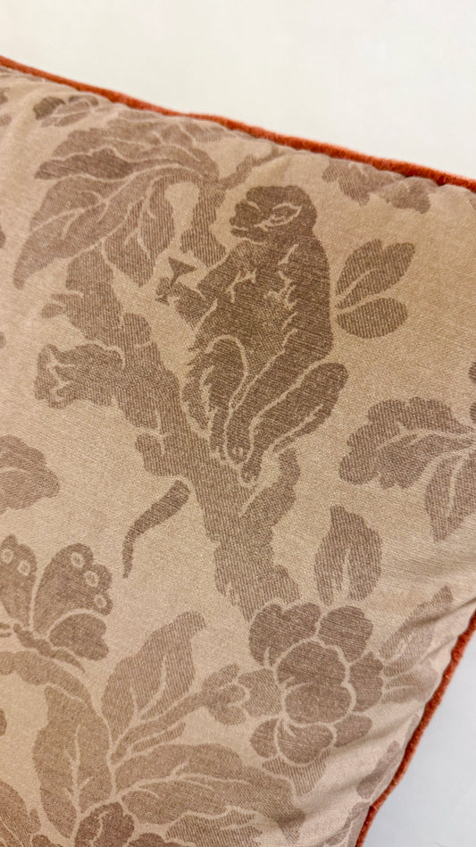 Sample Sale: Drunken Monkey Nut Blush City Velvet Cushion