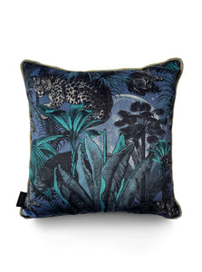 Sample Sale: Nocturnal Faunacation Square Cushion with Cream Piping