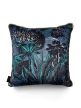 Load image into Gallery viewer, Sample Sale: Nocturnal Faunacation Square Cushion with Cream Piping