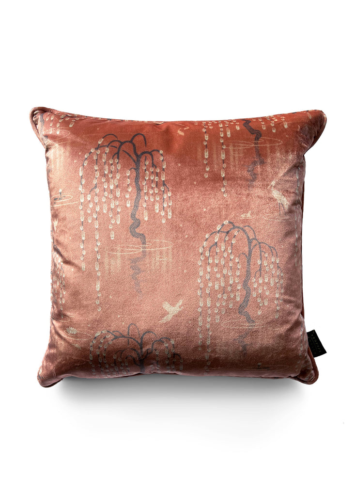 Sample Sale: Kyoto Blossom Lotus Pink Velvet Cushion