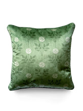 Load image into Gallery viewer, Sample Sale: Rozalia &#39;Sophia Green&#39; Square Cushion