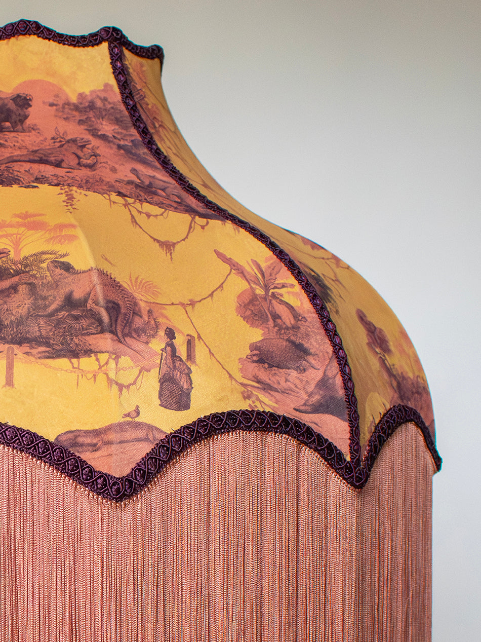 Extinctopia 'Rhubarb & Custard' Fringed Lampshade